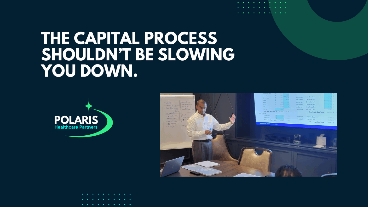 Polaris Healthcare article graphic - Middle market growth Playbook on securing $3M-$75M in capital for acquisitions and De Novo builds.