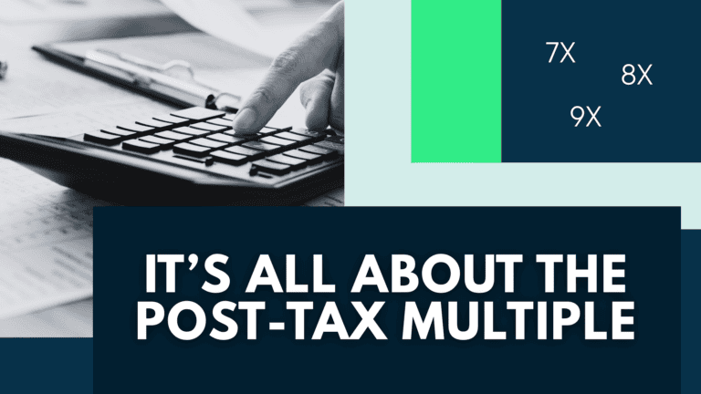 it's all about the post-tax multiple
